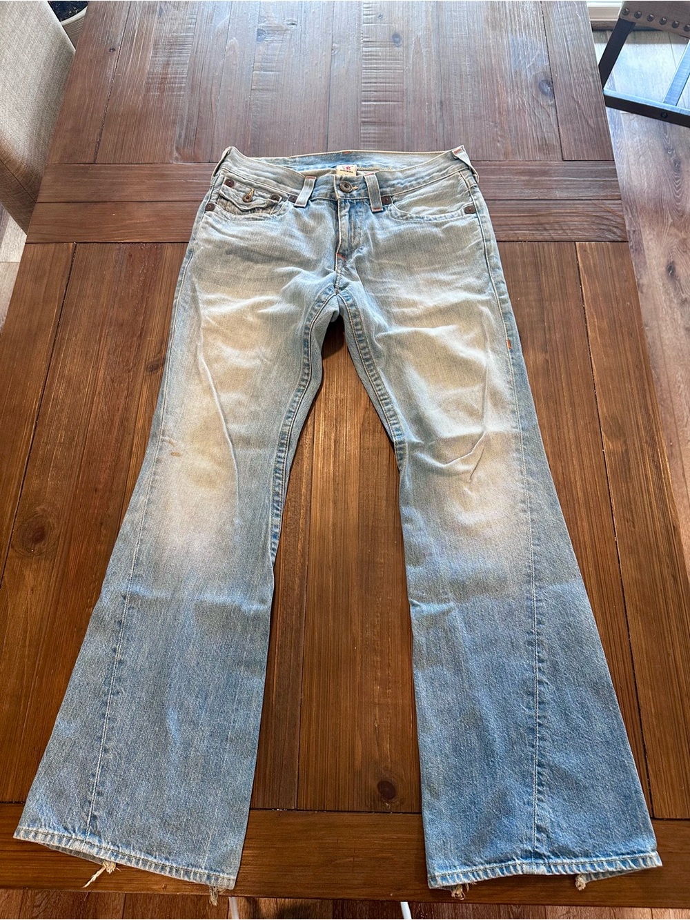 True Religion Vintage Flare Bootcut Jeans Light Wash Made in USA